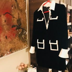 Tory Burch Black Velvet Mini Dress